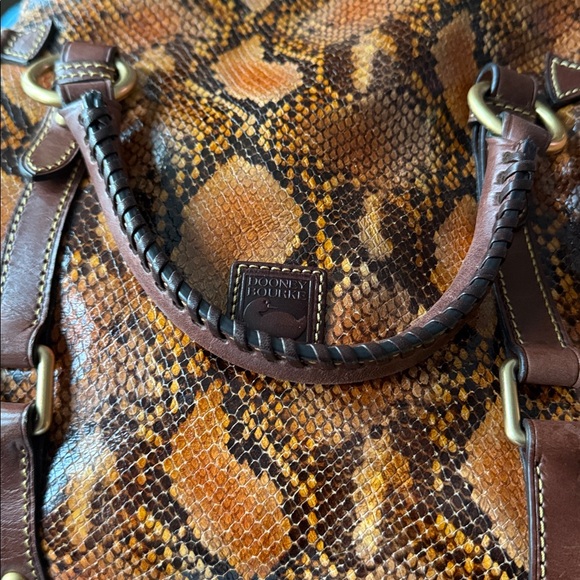 Dooney and Bourke Multi Color Brown Python Skin Purse - Pre Owned - Picture 8 of 15